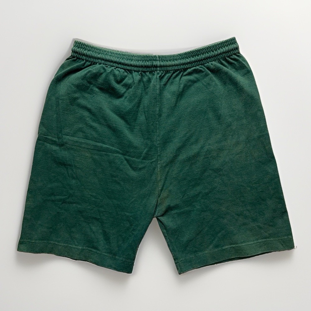Vintage Savvy Trau Loevner Distressed Shorts Men's L Green Athletic Cotton Gym